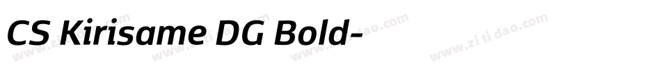 CS Kirisame DG Bold字体转换